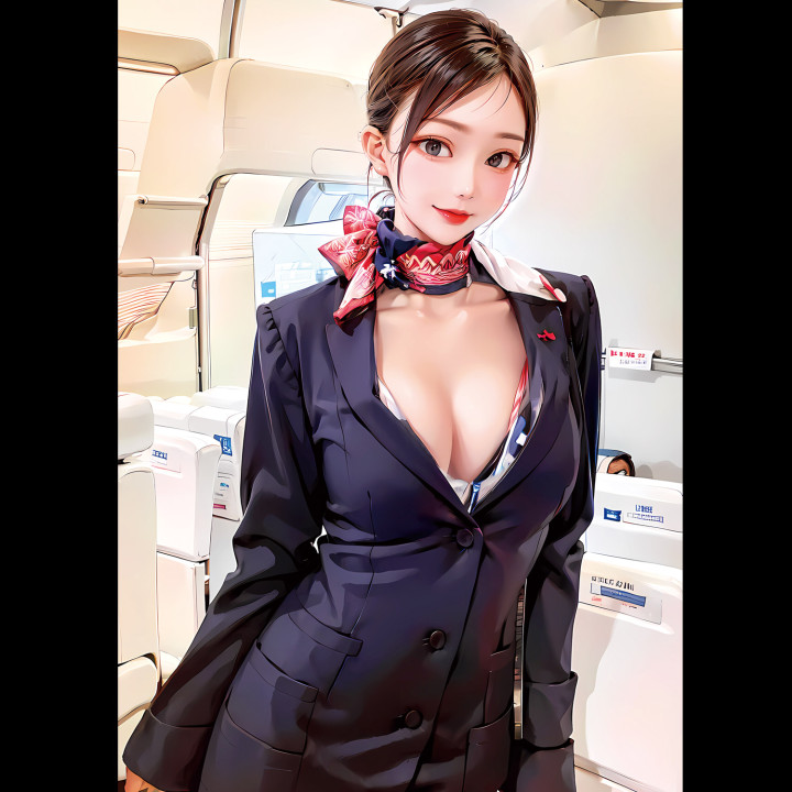 Beautiful Lusty Flight Attendant